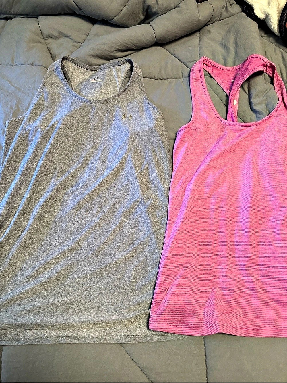 Under Armour Gray & Pink Tank Top Duo